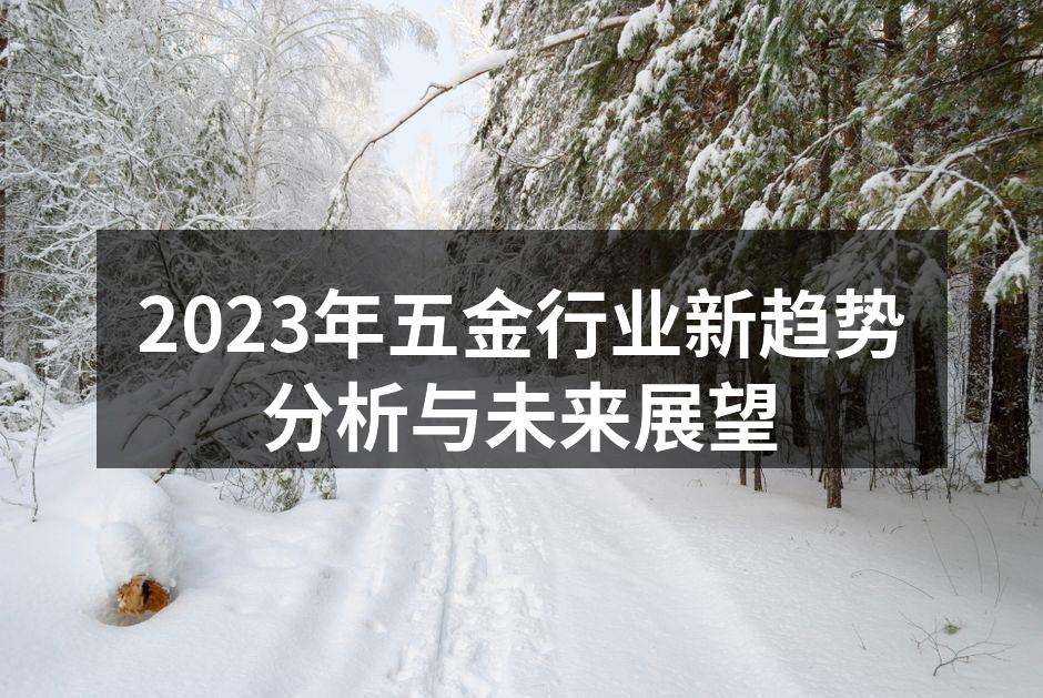 2023年五金行业新趋势分析与未来展望