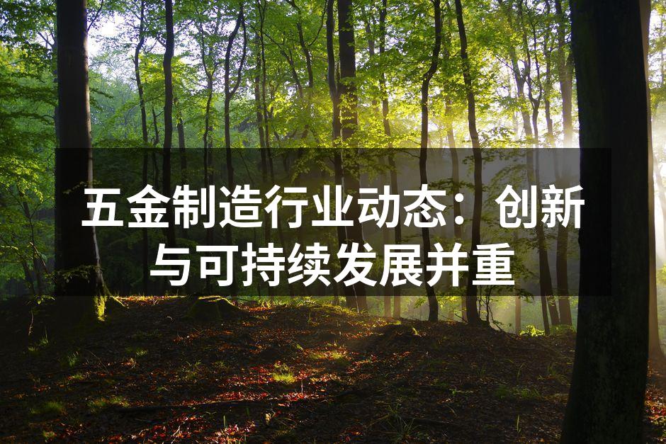 创新科技引领五金行业未来